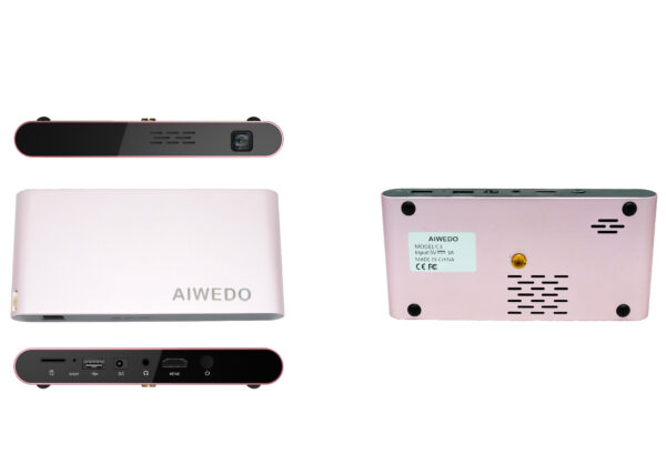 AIWEDO C3 Mini Projector, Pocket-Sized DLP Portable Projector,  HDMI WiFI Built-in Battery - Image 2
