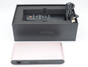 AIWEDO C3 Mini Projector, Pocket-Sized DLP Portable Projector,  HDMI WiFI Built-in Battery