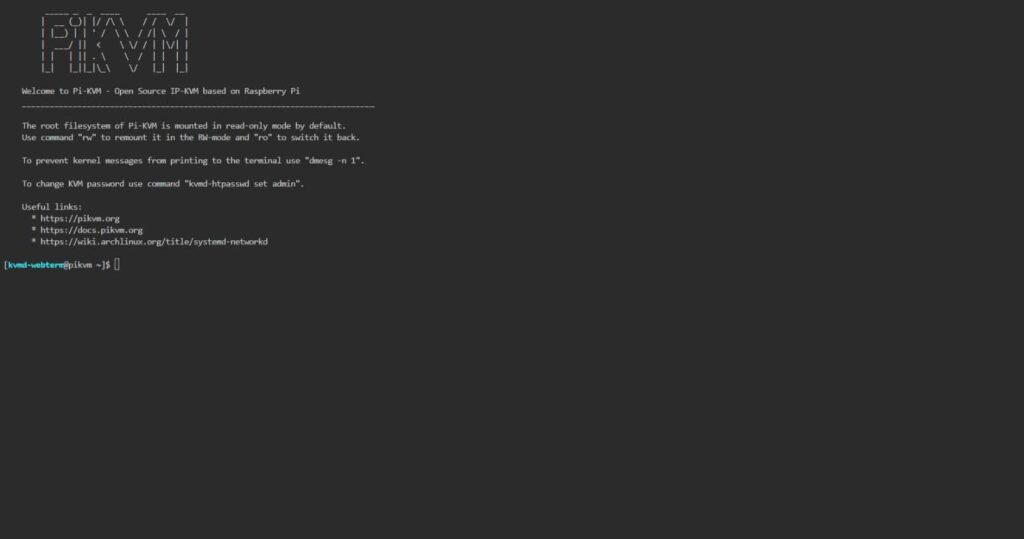 ArmKVM Web TTY PiKVM