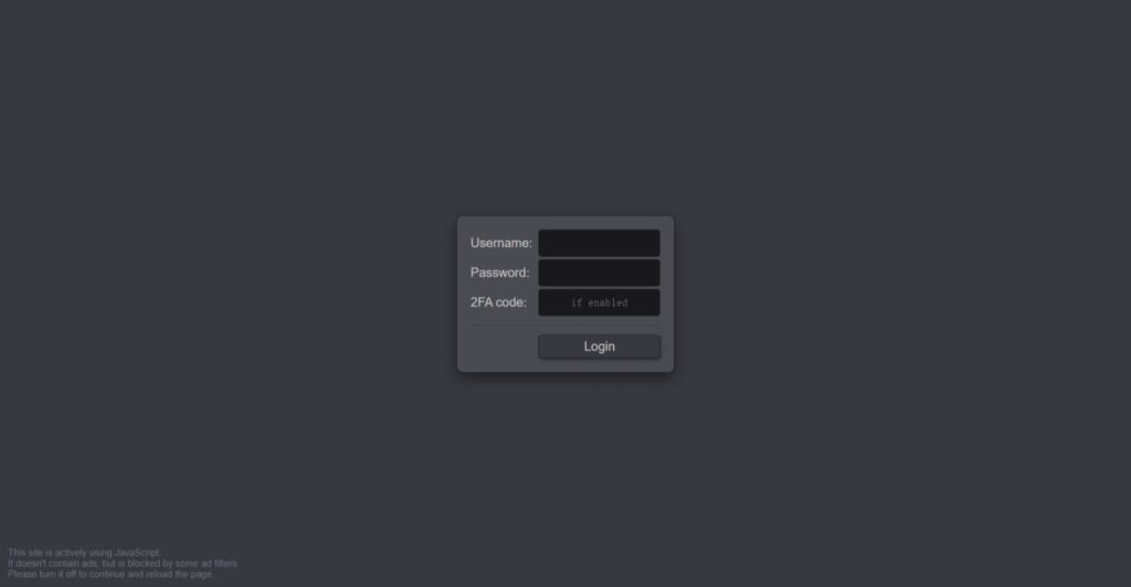 PiKVM Login page